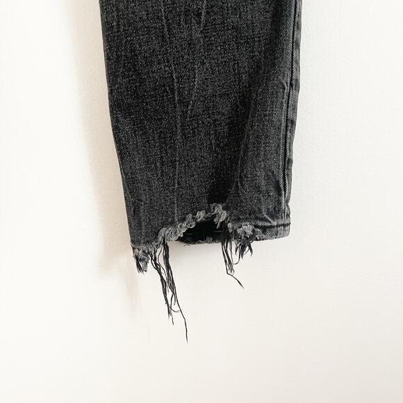 ABERCROMBIE Ultra High Rise Ankle Straight Distressed Curve Love Jeans Black 26 - Picture 7 of 9